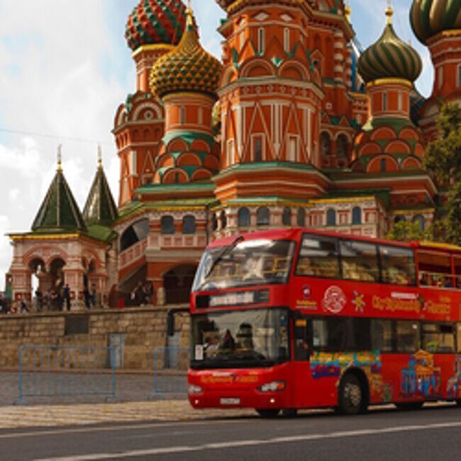 Экскурсия City sightseeing на красном двухэтажном автобусе по историческому центру Москвы